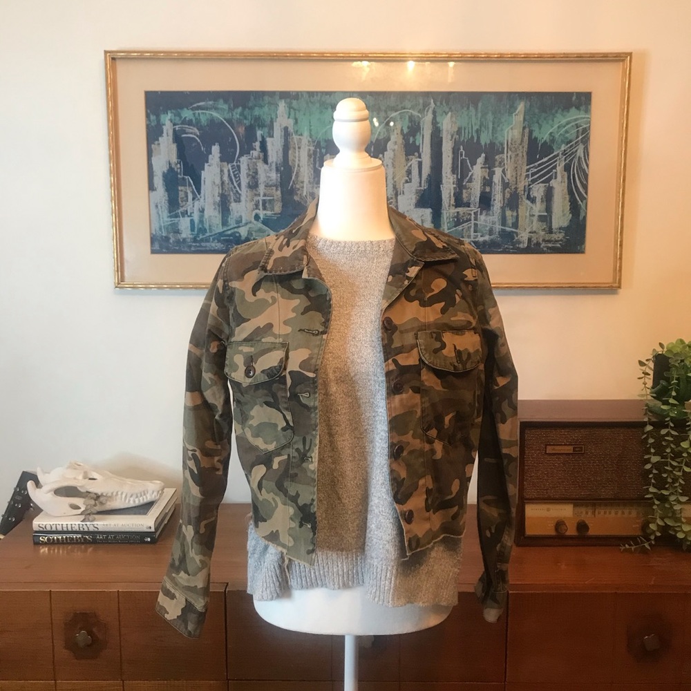 Abercrombie and Fitch Camo Military Jacket